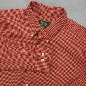 Eddie Bauer Relaxed Fit XLT Tall Wrinkle Stain Resistant Plaid‎ Button Up Shirt